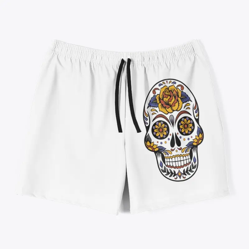 Sugar Skull Swim Shorts